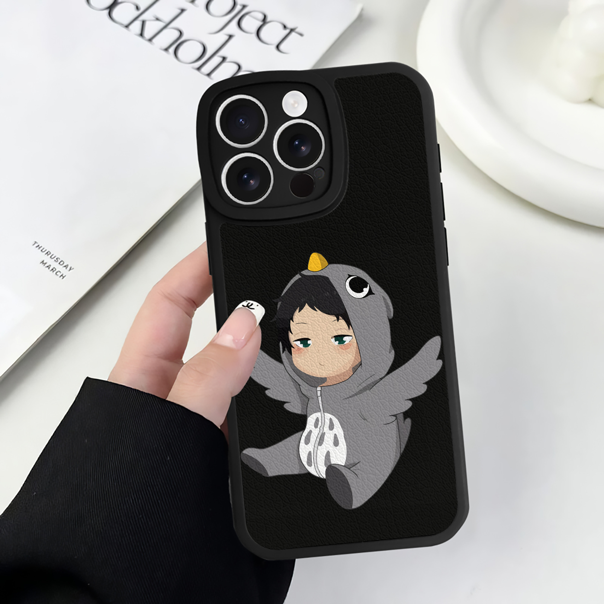 （画像用） ハイキュー!! Haikyu!! 【iPhone 16シリーズ対応】シリコンスマホケース（レザー調） 材質：シリコン